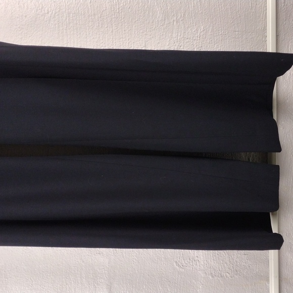 Calvin Klein Black Mid Rise Flat Front Button Zipper Flare Leg Trouser Pant - Picture 3 of 12